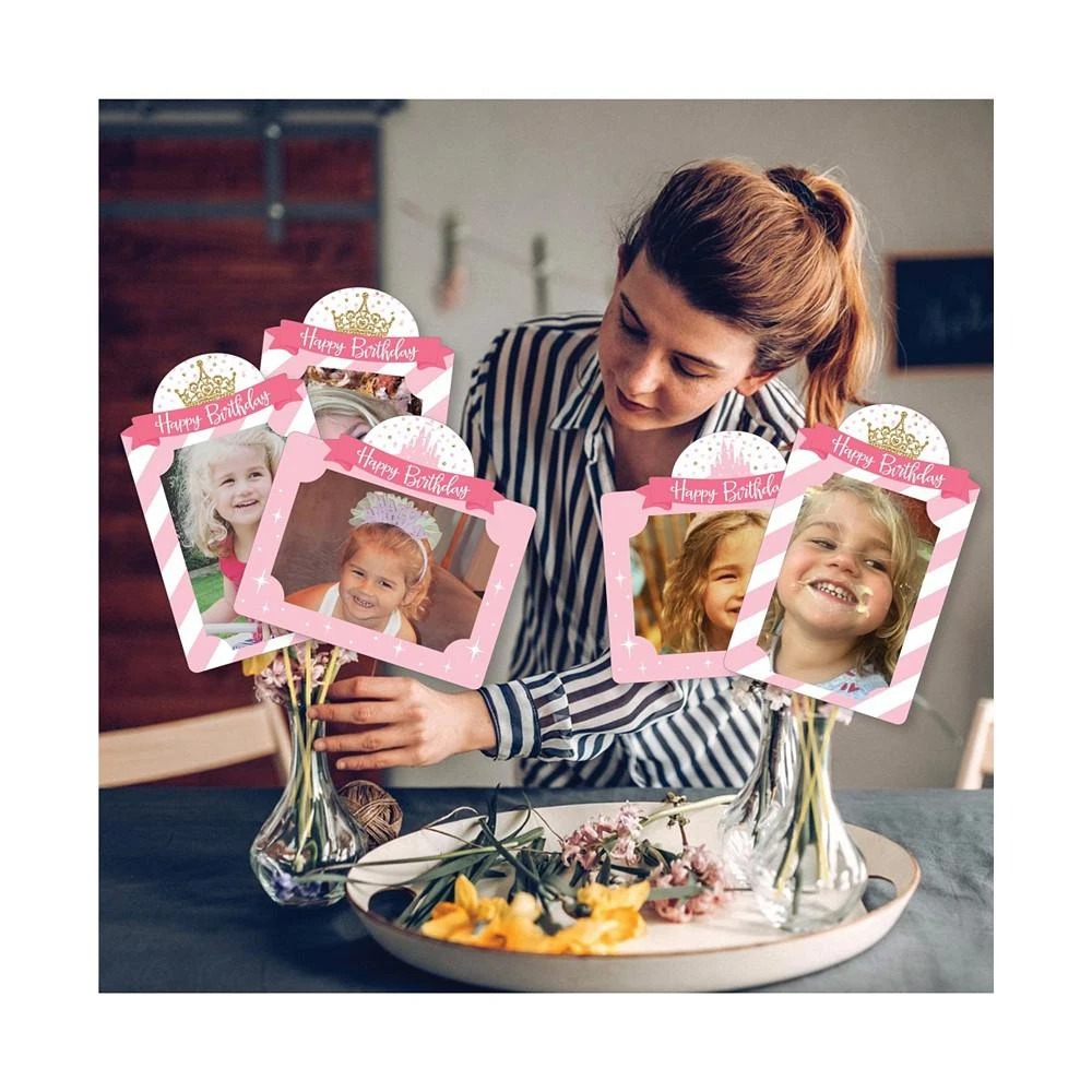 商品Big Dot of Happiness|Little Princess Crown - Party Picture Centerpiece - Photo Table Toppers 15 Ct,价格¥127,第2张图片详细描述