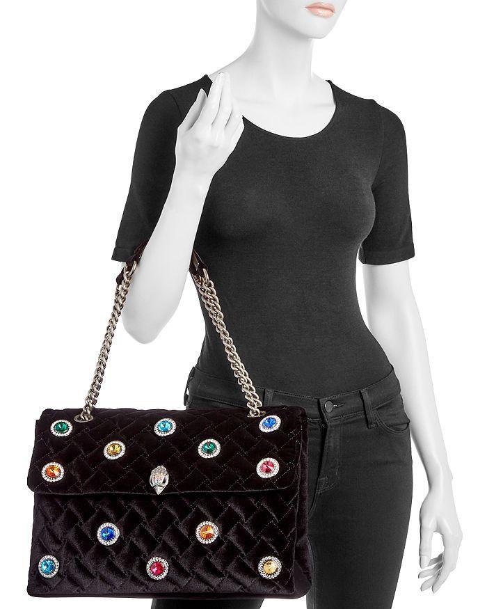 商品Kurt Geiger|Kensington XXL Embellished Velvet Shoulder Bag,价格¥2416,第4张图片详细描述