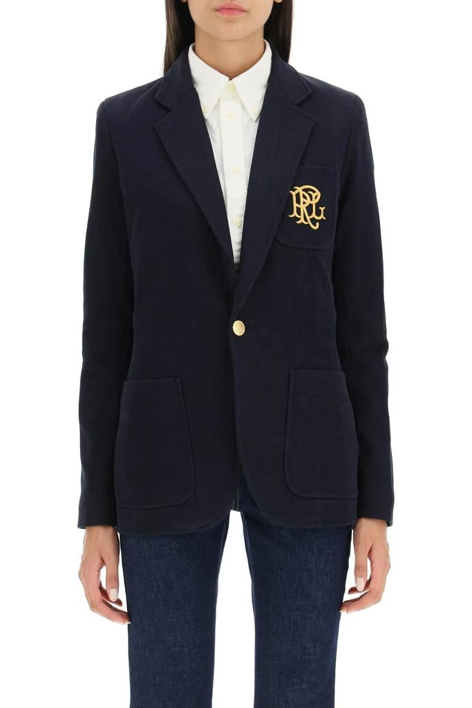 商品Ralph Lauren|Polo Ralph Lauren Stretch Knit Blazer With Monogram Embroidery,价格¥1786,第2张图片详细描述