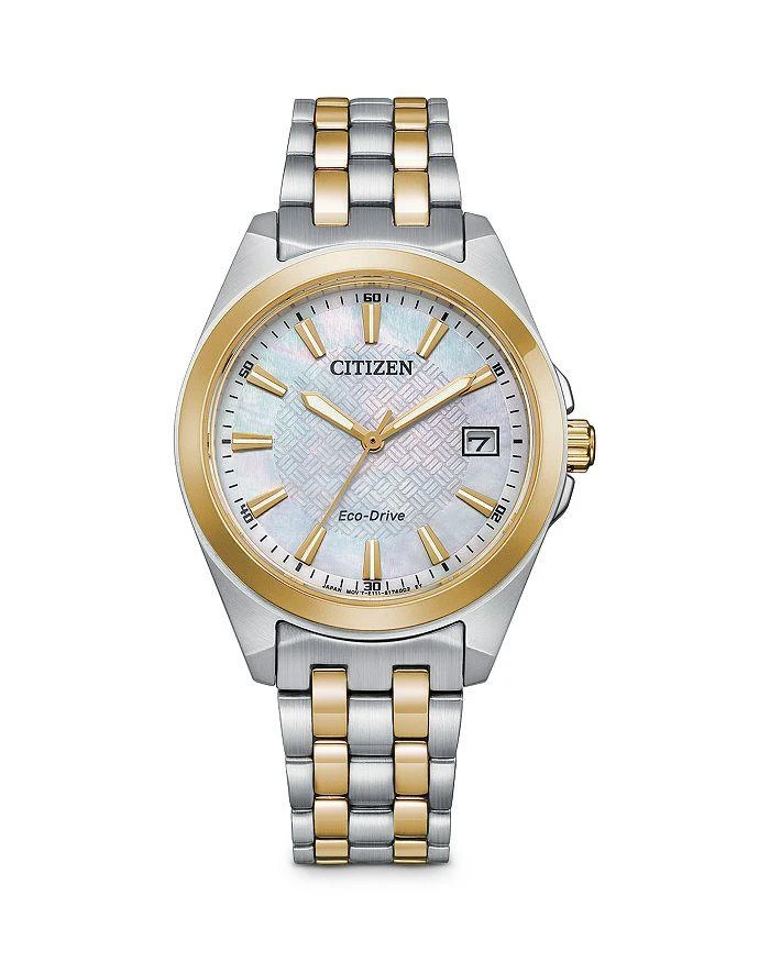 商品Citizen|Corso Women's Two-Tone Stainless Steel Bracelet Watch, 33mm,价格¥2837,第1张图片详细描述