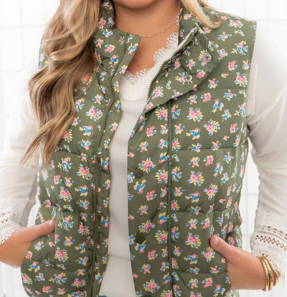 商品TCEC|Tcec - Floral Puffer Vest,价格¥457,第4张图片详细描述