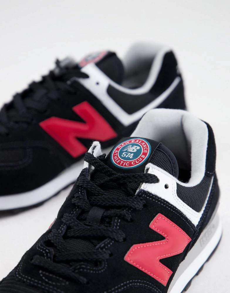 商品New Balance|New Balance 574 trainers in black and red,价格¥704,第3张图片详细描述