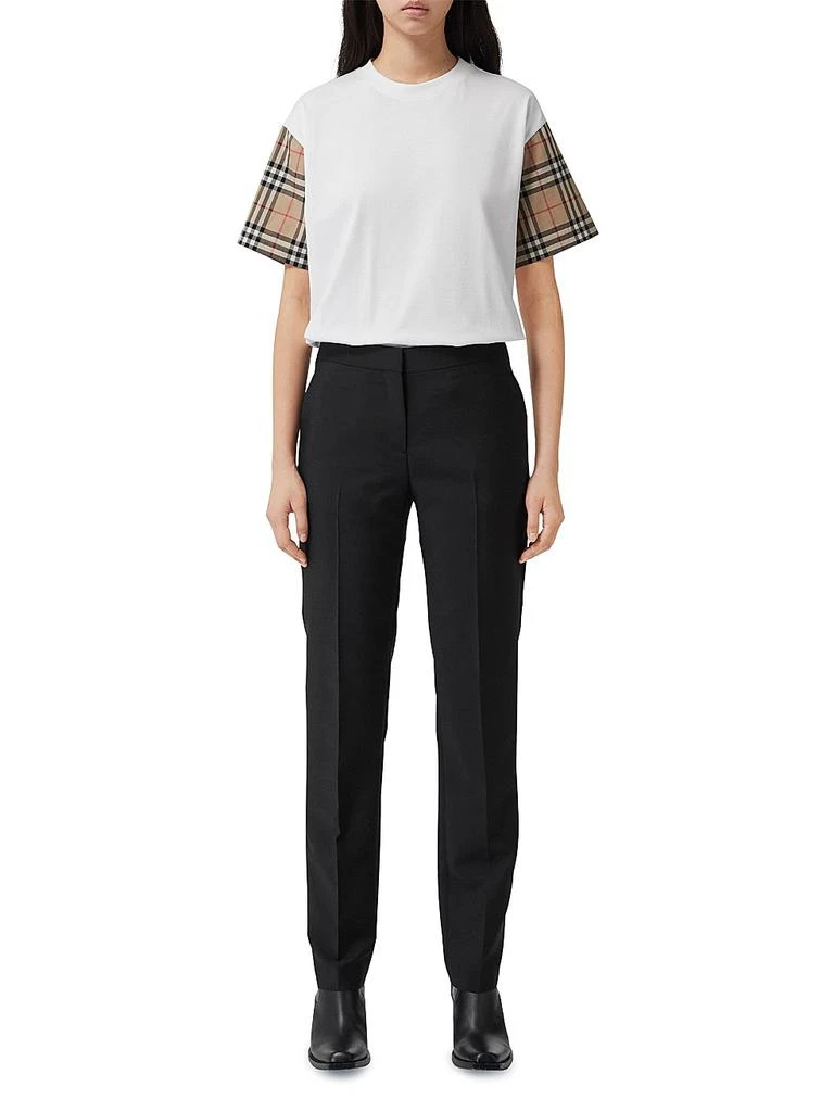 商品Burberry|Carrick Check Sleeve T-Shirt,价格¥3809,第2张图片详细描述