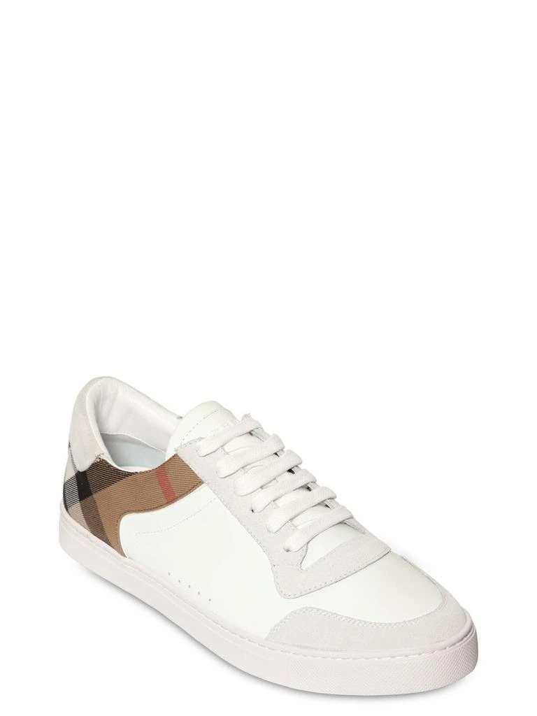 商品Burberry|New Reeth Check Canvas & Leather Sneaker,价格¥4172,第2张图片详细描述