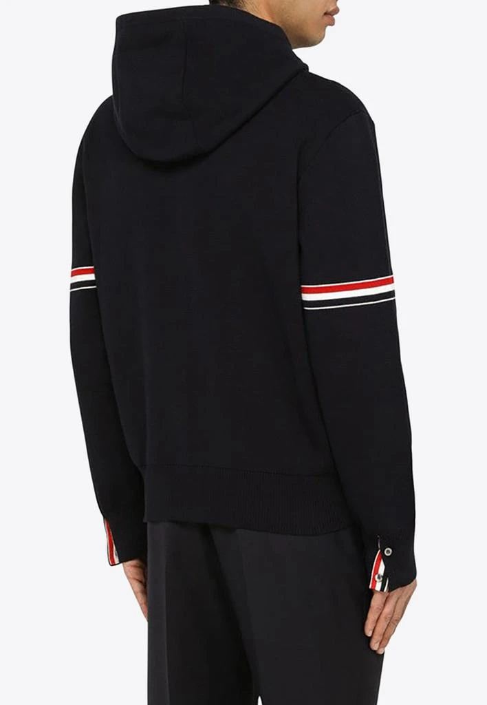 商品Thom Browne|Zip-Up Hooded Sweatshirt with Tricolor Detail,价格¥11906,第3张图片详细描述