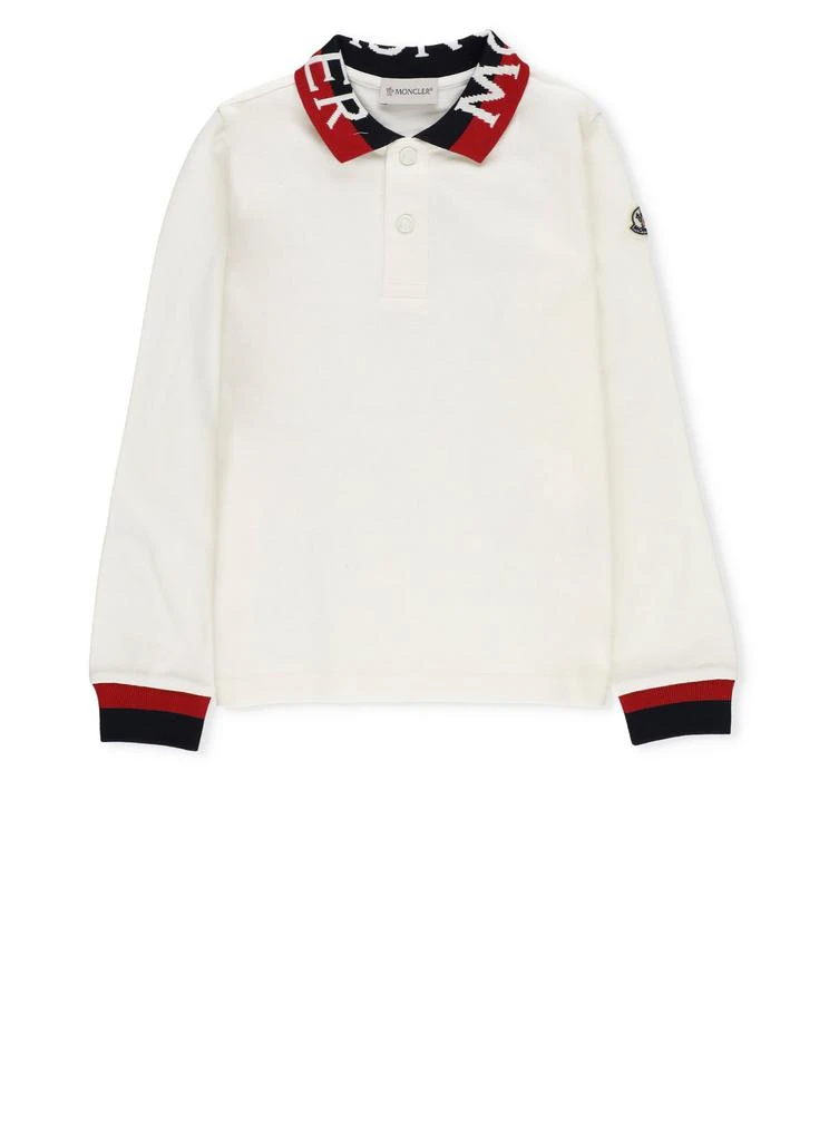商品Moncler|Moncler Enfant Logo Detailed Long-Sleeved Polo Shirt,价格¥1213,第1张图片