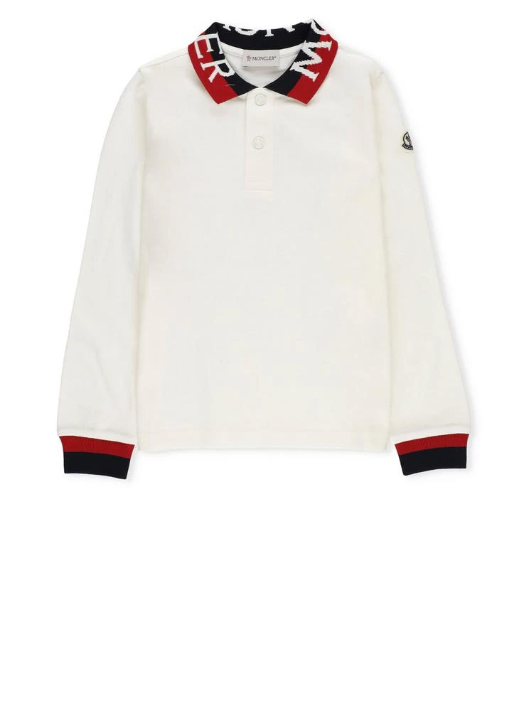 商品Moncler|Moncler Enfant Logo Detailed Long-Sleeved Polo Shirt,价格¥1188,第1张图片