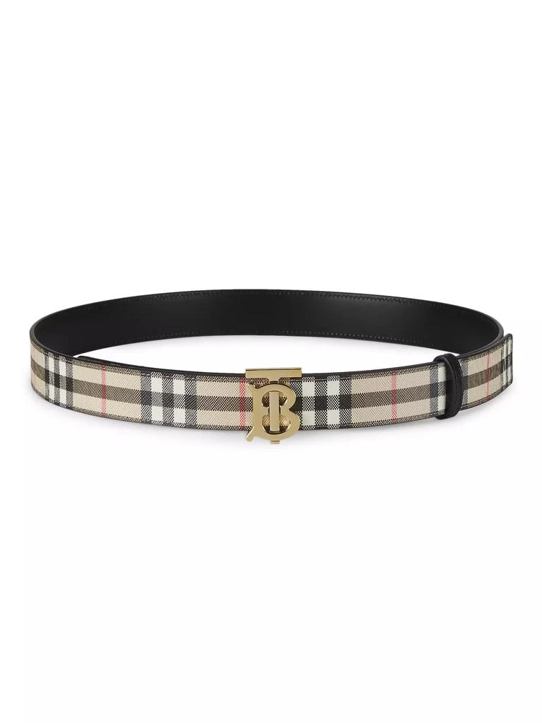 商品Burberry|Reversible TB Check Coated Canvas Belt,价格¥2664,第1张图片