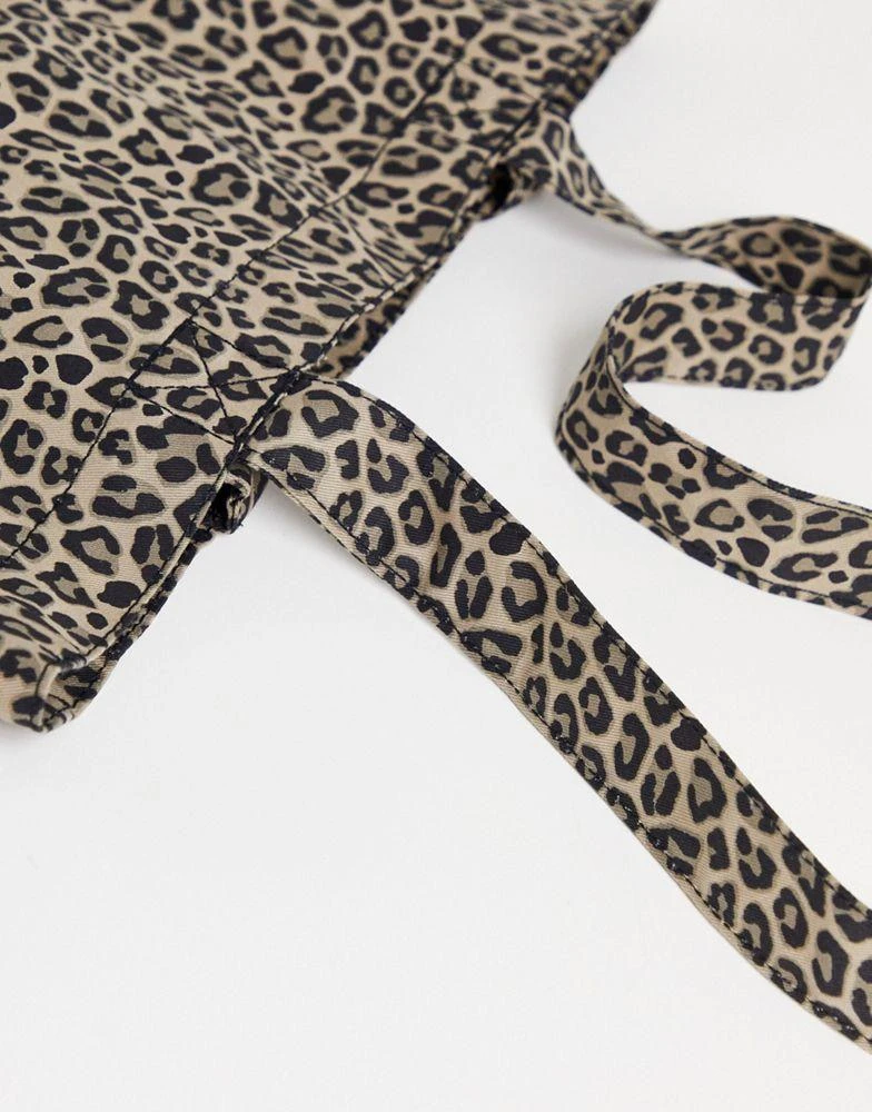 商品DICKIES|Dickies Icon Logo leopard print tote bag in multi ,价格¥175,第4张图片详细描述