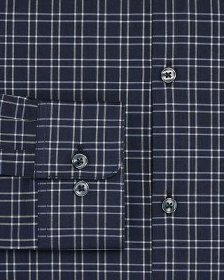 商品John Varvatos|Windowpane Check Slim Fit Stretch Dress Shirt ,价格¥395,第2张图片详细描述