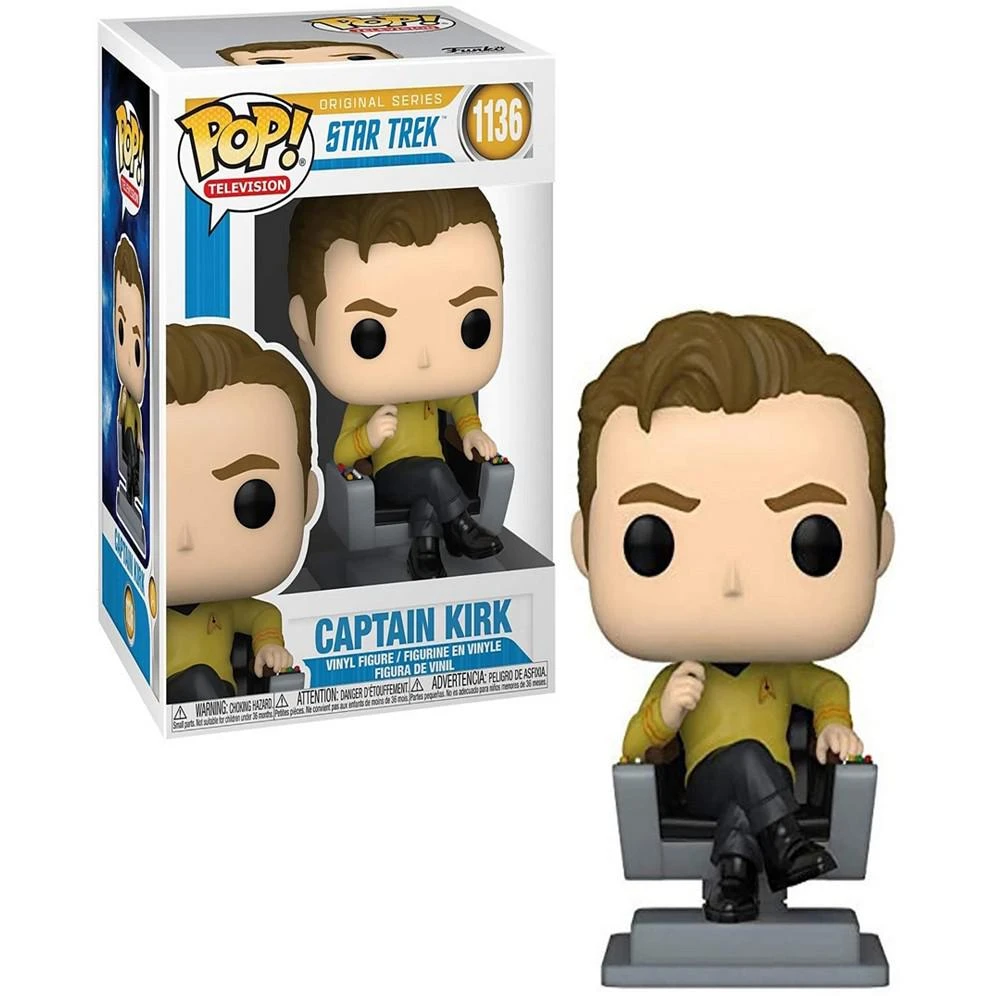 商品Funko|TV POP Star Trek Captain Kirk in Chair Khan and Uhura 3 Piece Collectors Set,价格¥268,第5张图片详细描述