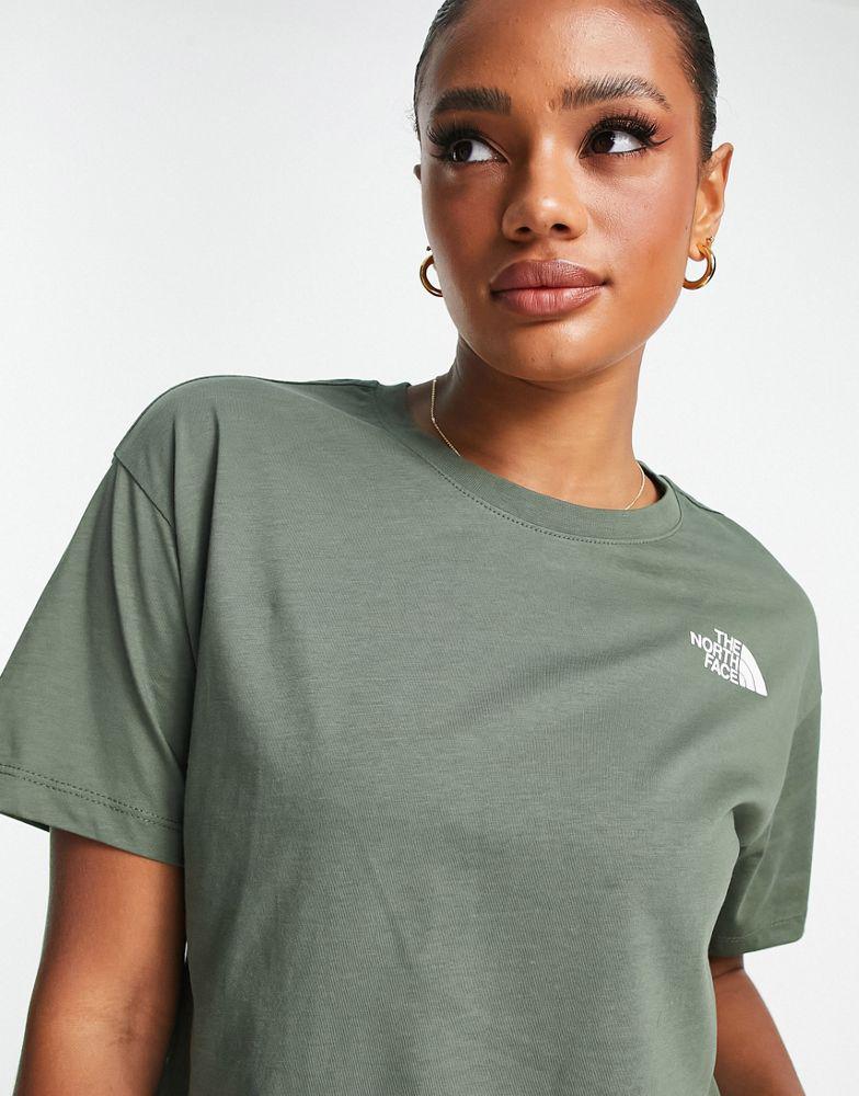 The North Face Simple Dome cropped t-shirt in khaki商品第1张图片规格展示