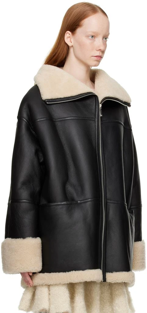 商品Totême|Black Signature Shearling Jacket,价格¥18925,第2张图片详细描述