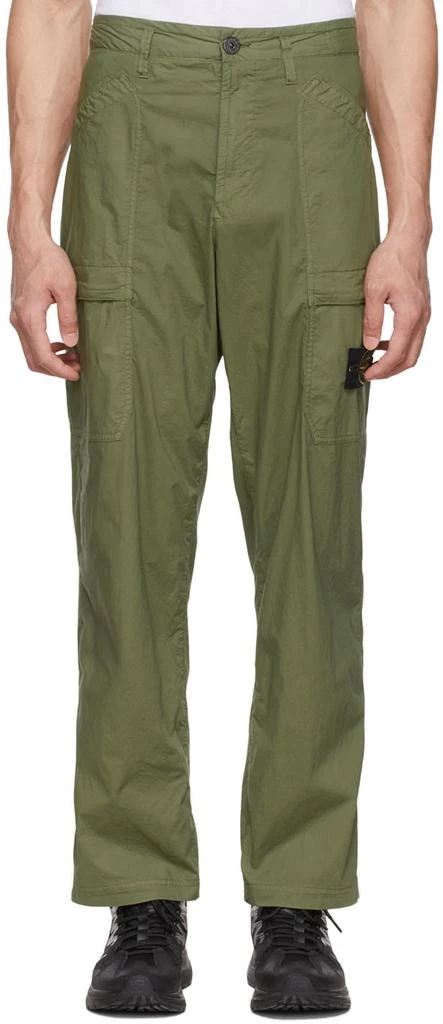 商品Stone Island|Khaki Cotton Cargo Pants,价格¥1701,第1张图片