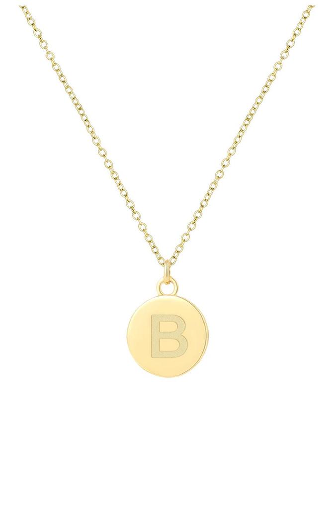 18K Gold Vermeil 12mm Initial Pendant Necklace - Multiple Initials Available商品第3张图片规格展示