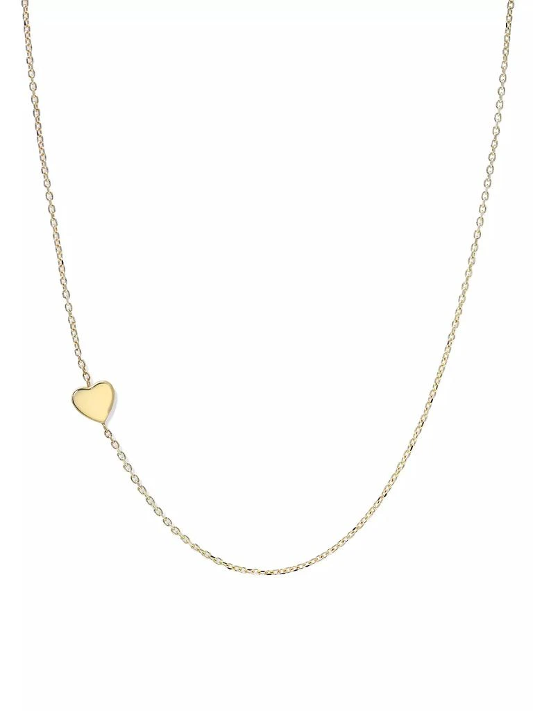 商品Anzie|Love Letter 14K Yellow Gold Heart Charm Necklace,价格¥3389,第1张图片