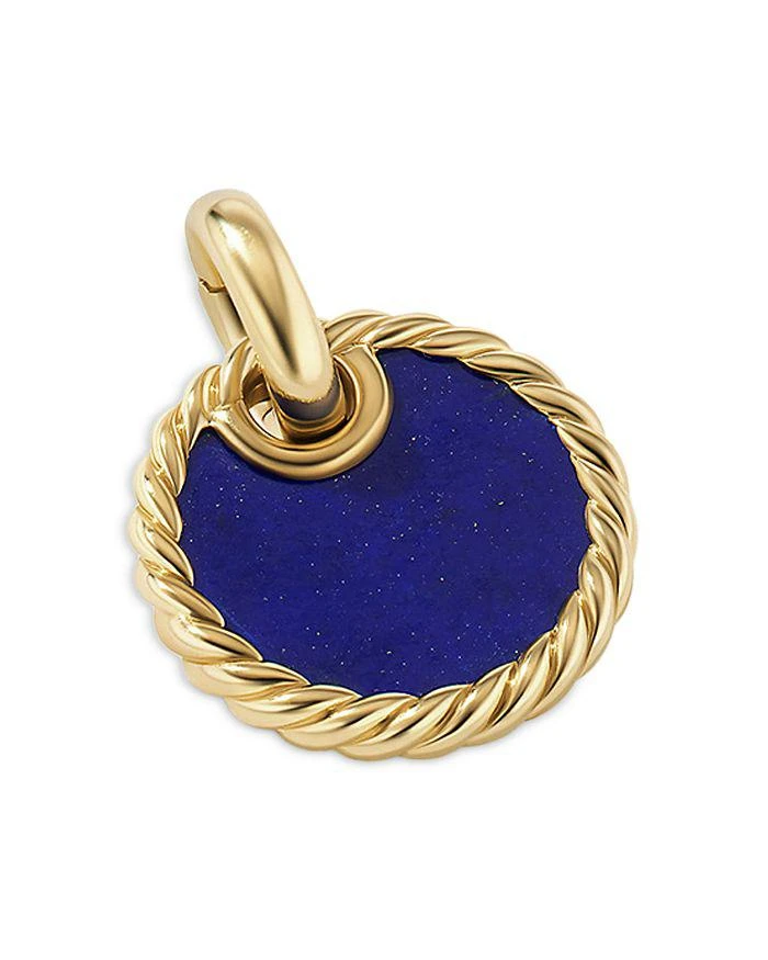 商品David Yurman|Elements® Disc Pendant in 18K Yellow Gold with Lapis,价格¥7100,第1张图片详细描述