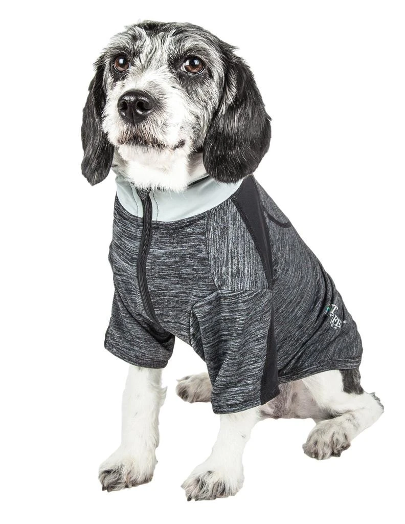 Pet Life  Active 'Chewitt Wagassy' 4-Way-Stretch Yoga Fitness Long-Sleeve Dog T-Shirt 商品