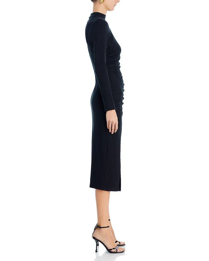 商品AQUA|Rib Knit Mock Neck Midi Dress - 100% Exclusive,价格¥588,第5张图片详细描述