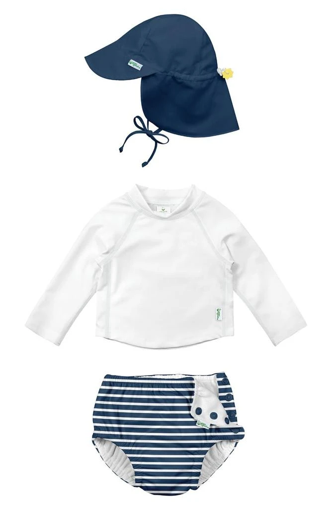 商品Green Sprouts|Sun Hat, Long Sleeve Rashguard & Reusable Swim Diaper Set,价格¥297,第1张图片