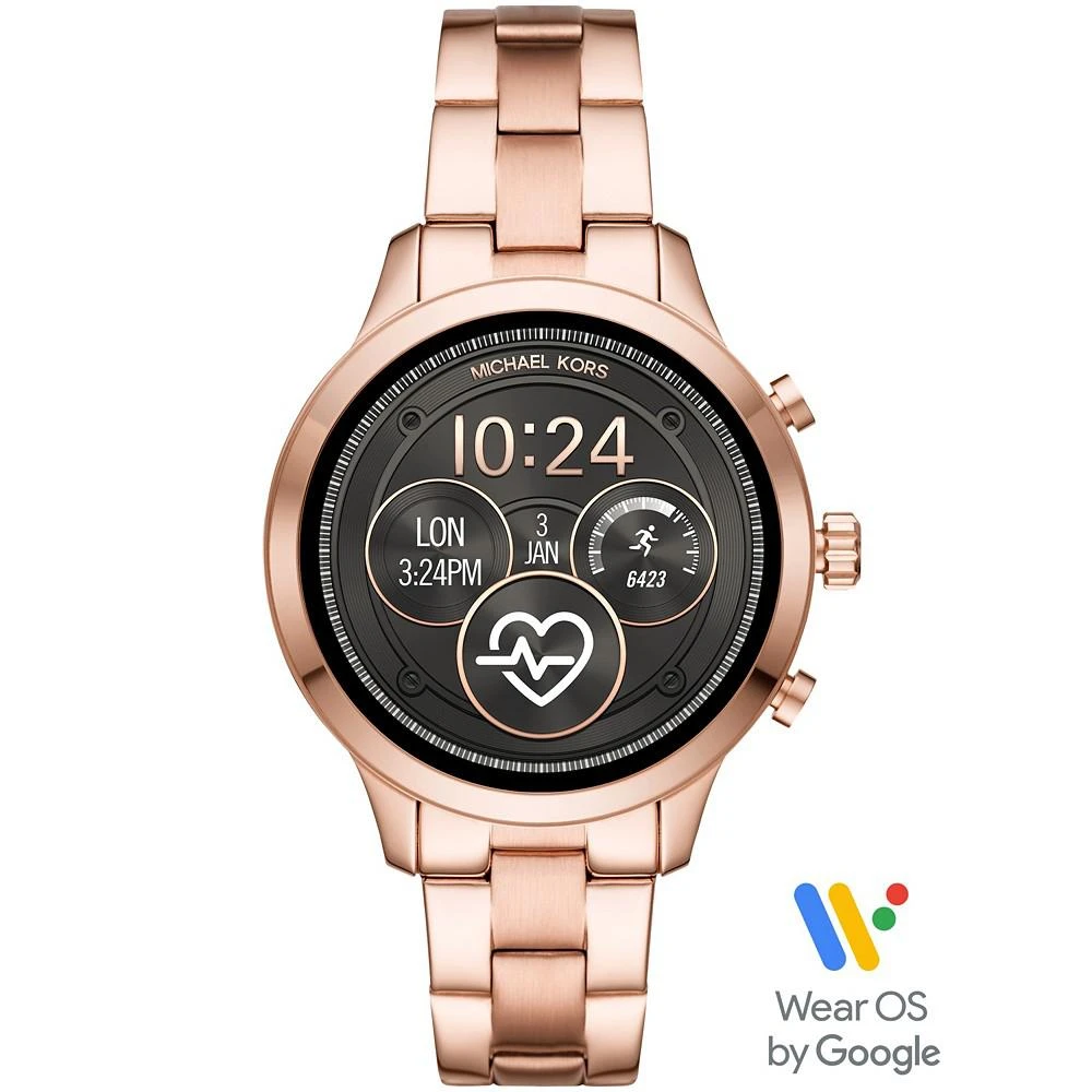 商品Michael Kors|Access Gen 4 Runway Rose Gold-Tone Stainless Steel Bracelet Touchscreen Smart Watch 41mm, Powered by Wear OS by Google™,价格¥1124,第1张图片