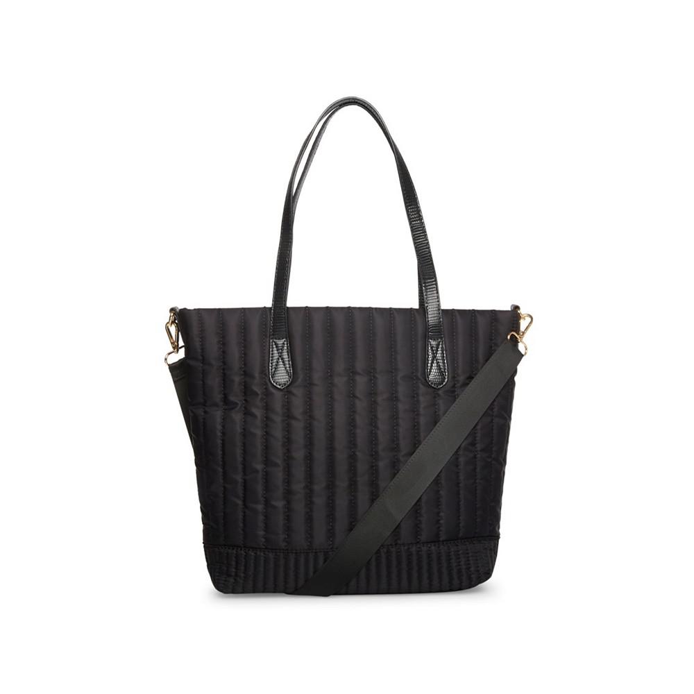 Women's Quilted Medium Nylon Tote with Pouch商品第3张图片规格展示