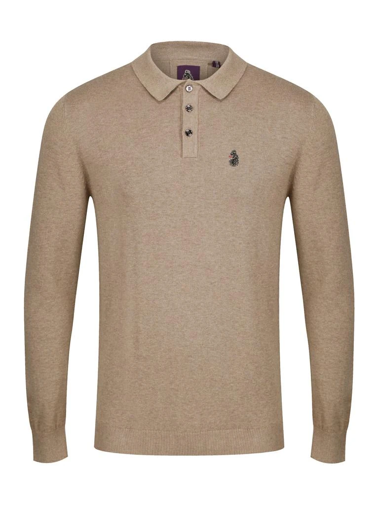 商品Luke 1977|Magnesium knitted polo mrl oatmeal,价格¥699,第1张图片