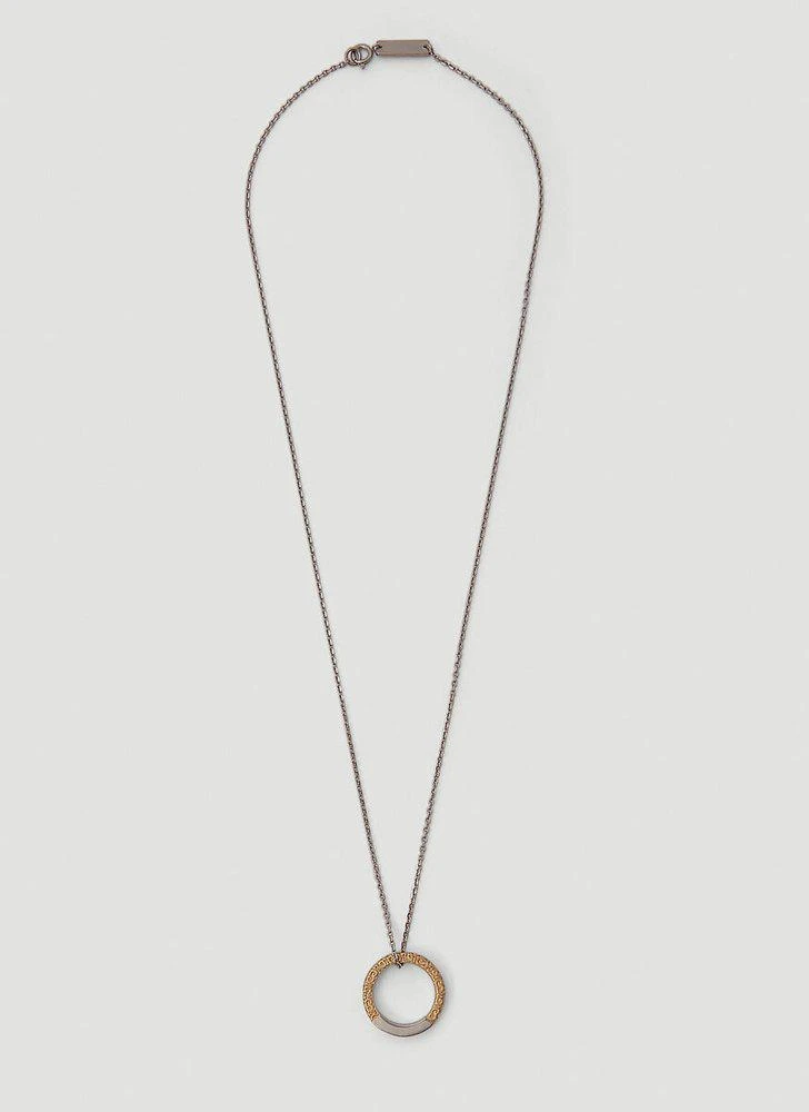 商品MAISON MARGIELA|Maison Margiela Ring Pendant Cable-link Necklace,价格¥2193,第1张图片