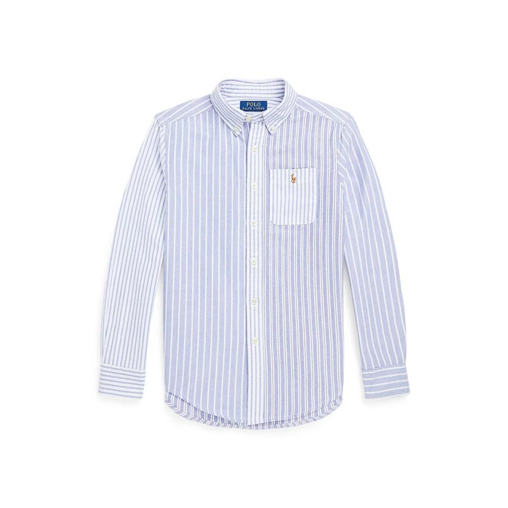 商品Ralph Lauren|Big Boys Striped Cotton Oxford Fun Shirt,价格¥371,第1张图片