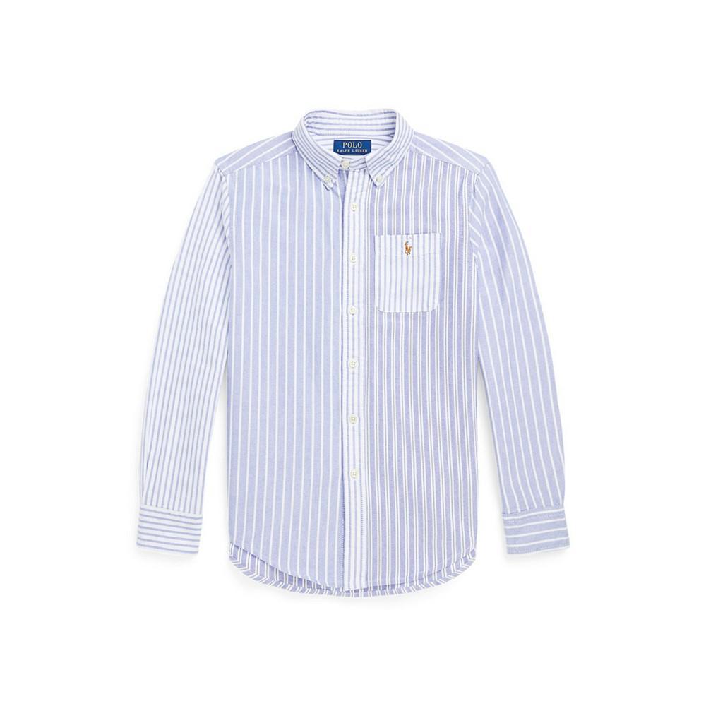 商品Ralph Lauren|Big Boys Striped Cotton Oxford Fun Shirt,价格¥454,第1张图片
