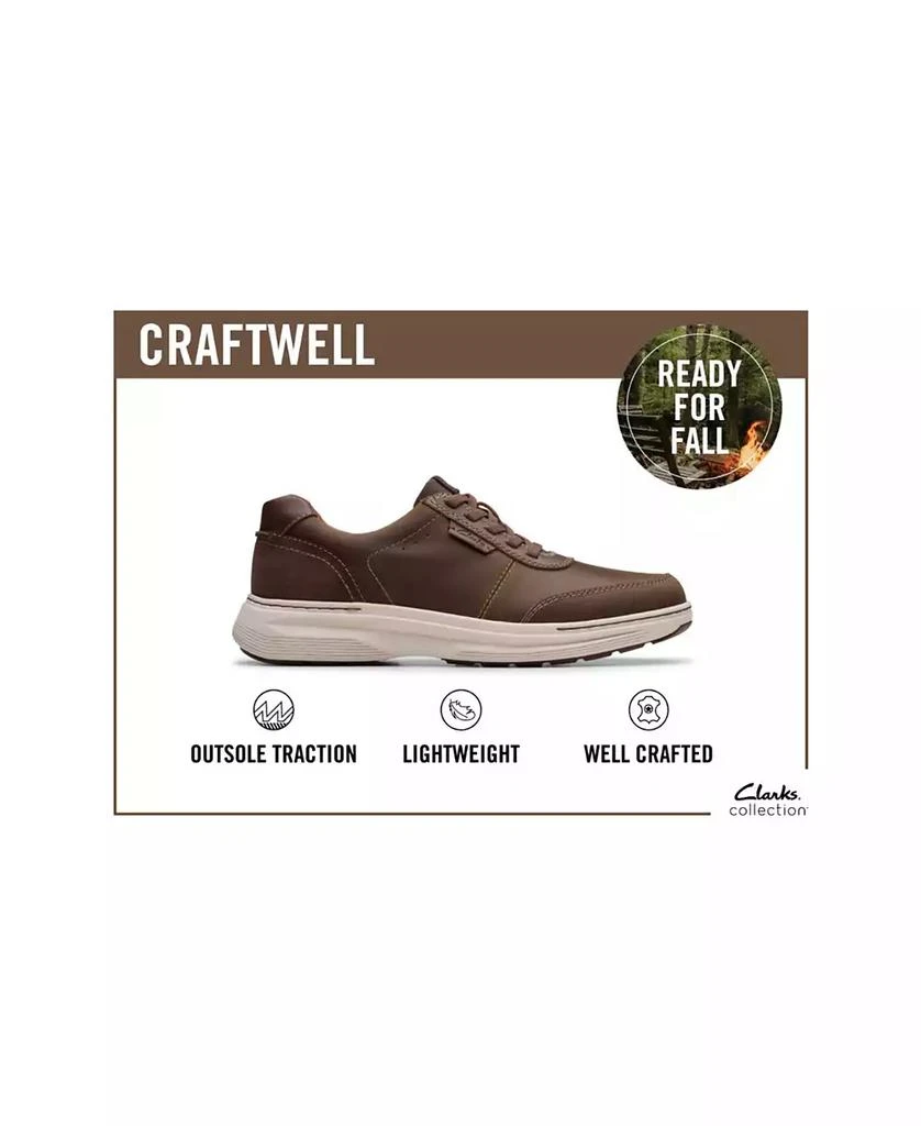 商品Clarks|Men's Craftwell Moc Dress Casual Lace Up Sneakers,价格¥487,第3张图片详细描述