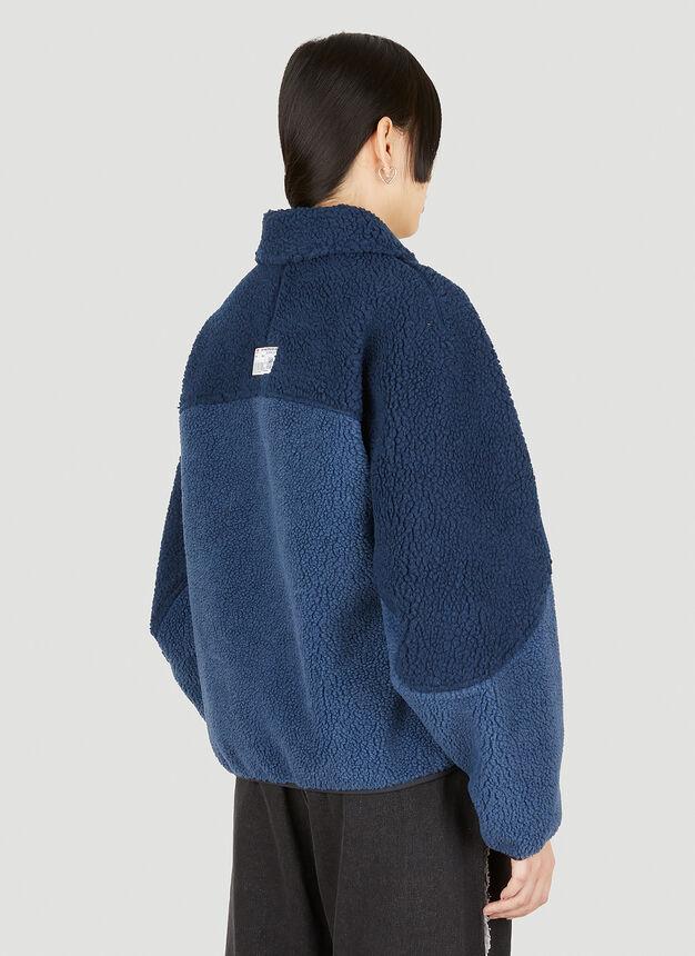 Colour Block Fleece Jacket in Bllue商品第4张图片规格展示