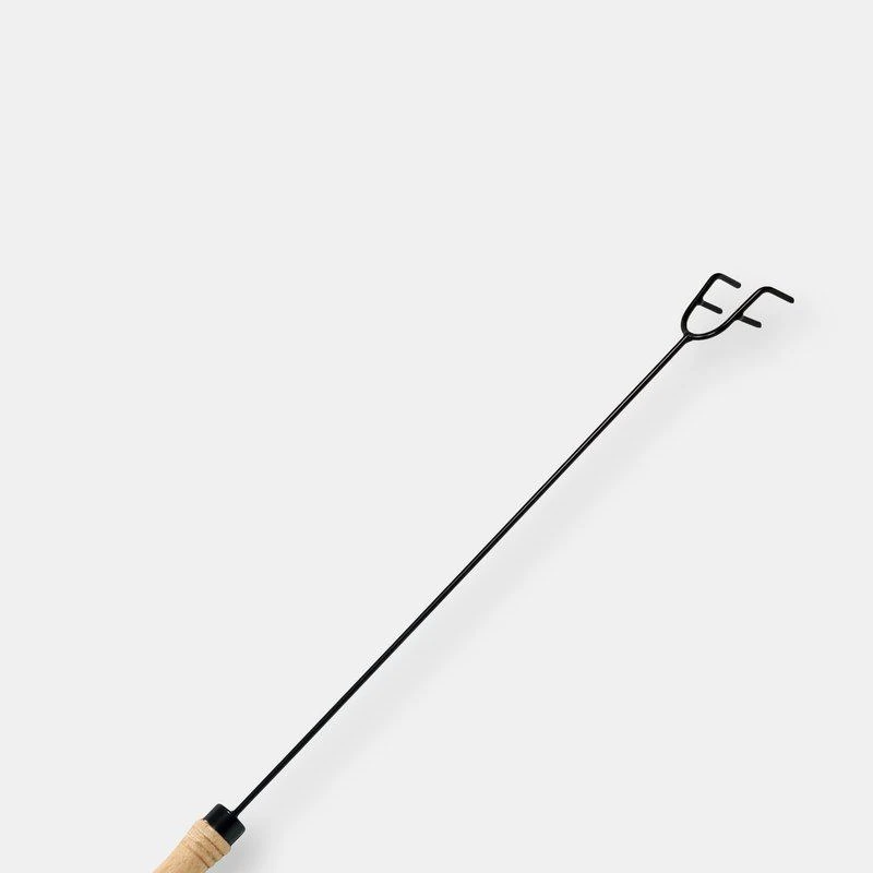 商品Sunnydaze Decor|Sunnydaze 26 in Steel Outdoor Fire Pit Poker with Hook and Wooden Handle,价格¥172,第1张图片