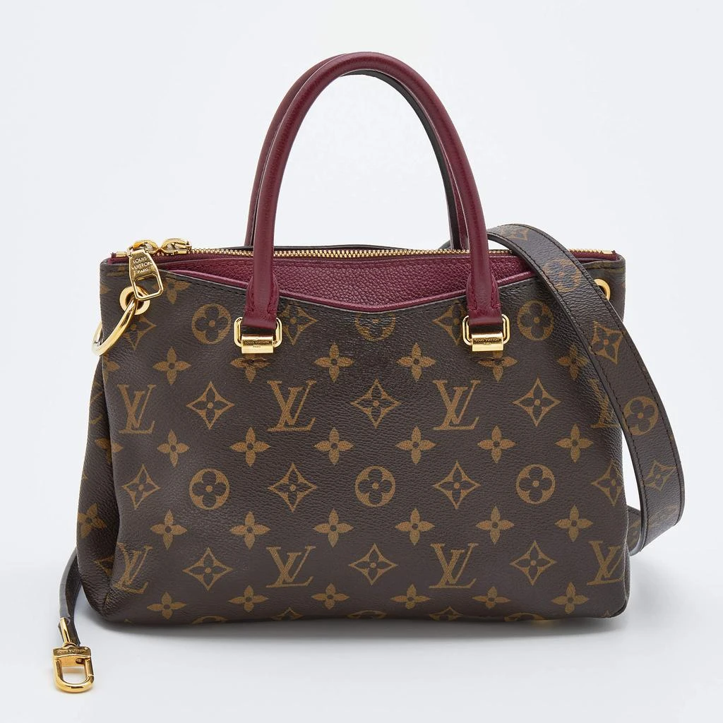 商品[二手商品] Louis Vuitton|Louis Vuitton Aurore Leather And Monogram Canvas Pallas BB Bag,价格¥11074,第1张图片