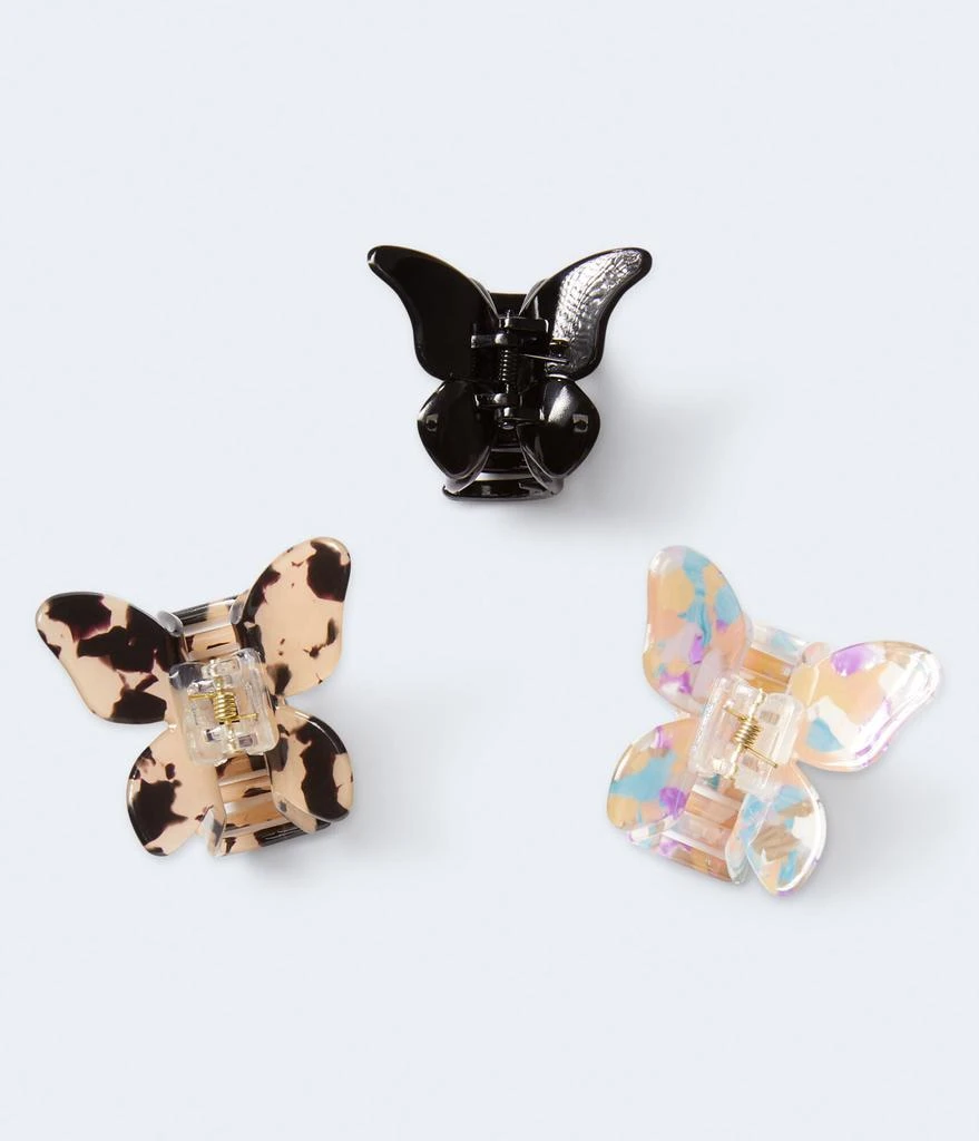 商品Aeropostale|Aeropostale Women's Multi Mini Butterfly Claw Hair Clip 3-Pack,价格¥45,第1张图片