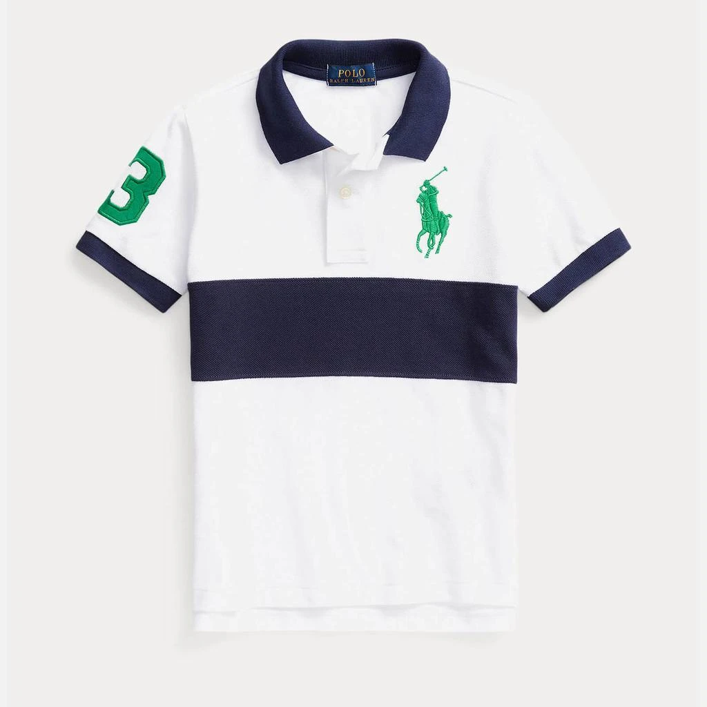 商品Ralph Lauren|Ralph Lauren Boys' Short Sleeve Pony Logo Polo Shirt - White Multi,价格¥382,第1张图片