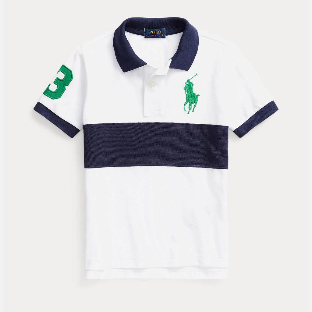 商品Ralph Lauren|Ralph Lauren Boys' Short Sleeve Pony Logo Polo Shirt - White Multi,价格¥351,第1张图片