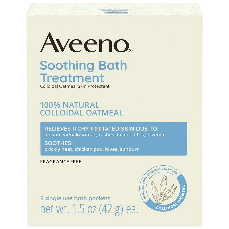 商品Aveeno|Soothing Bath Soak For Eczema, Natural Colloidal Oatmeal Single Use Packets,价格¥84,第1张图片