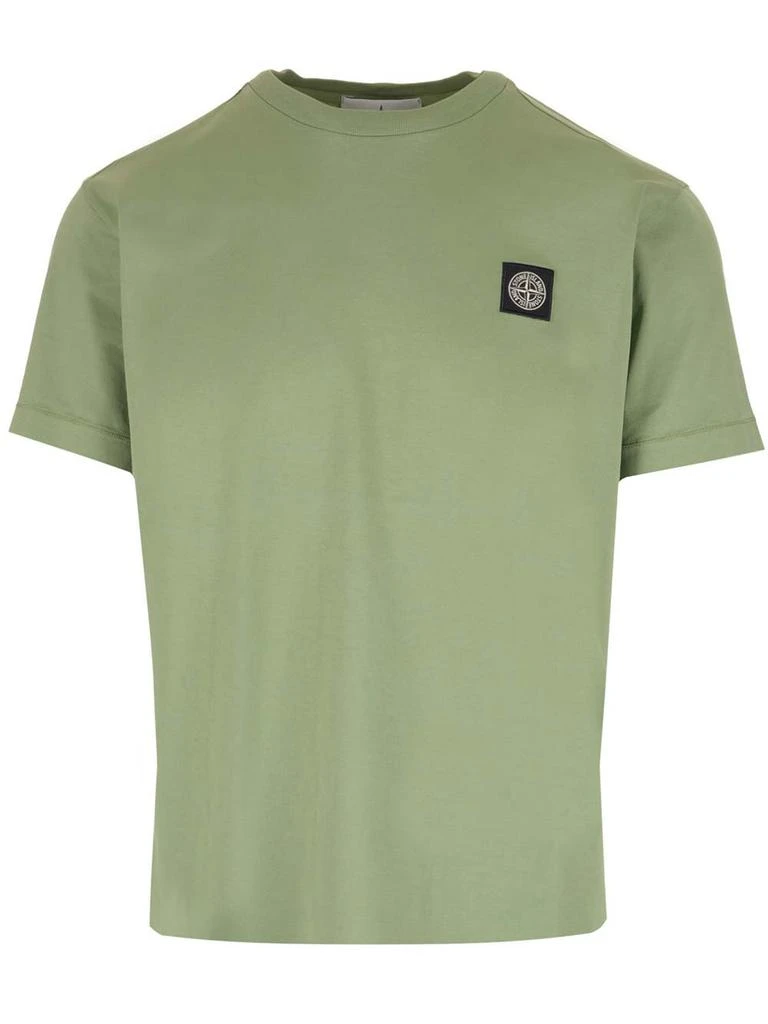 商品Stone Island|Stone Island Logo Patch Crewneck T-Shirt,价格¥867,第1张图片