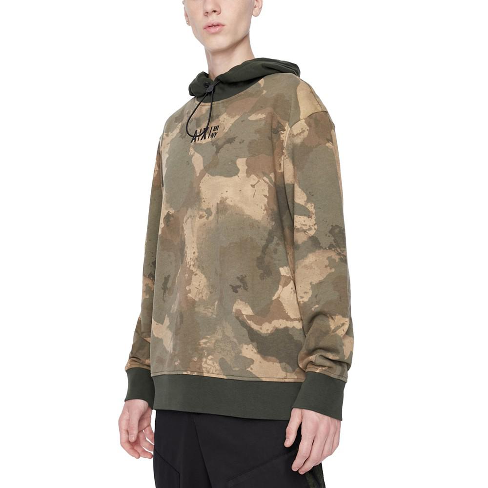 Men's Camo Colorblocked Logo-Print Hoodie商品第1张图片规格展示