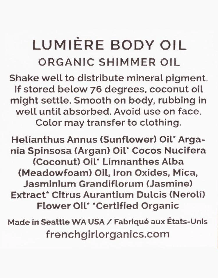 商品Madewell|French Girl™ Lumiere Moonlight Body Oil,价格¥226,第2张图片详细描述