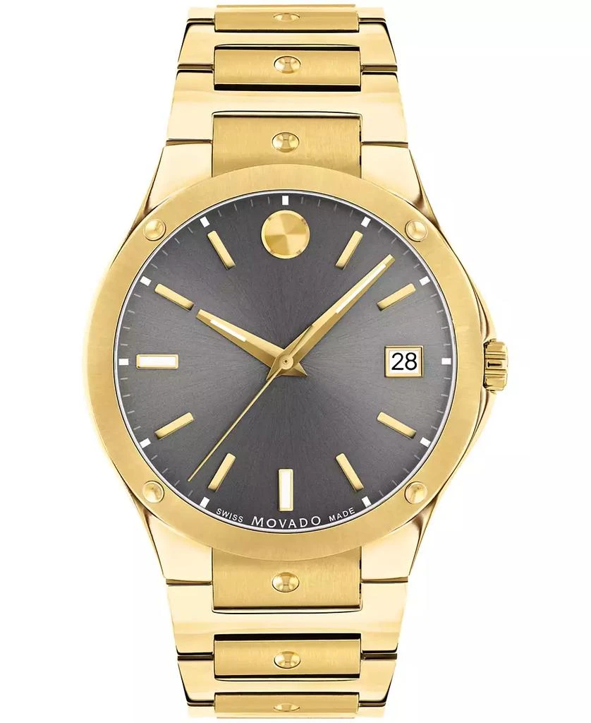 商品Movado|Men's Se Swiss Quartz Yellow PVD Bracelet Watch 41mm,价格¥10436,第1张图片