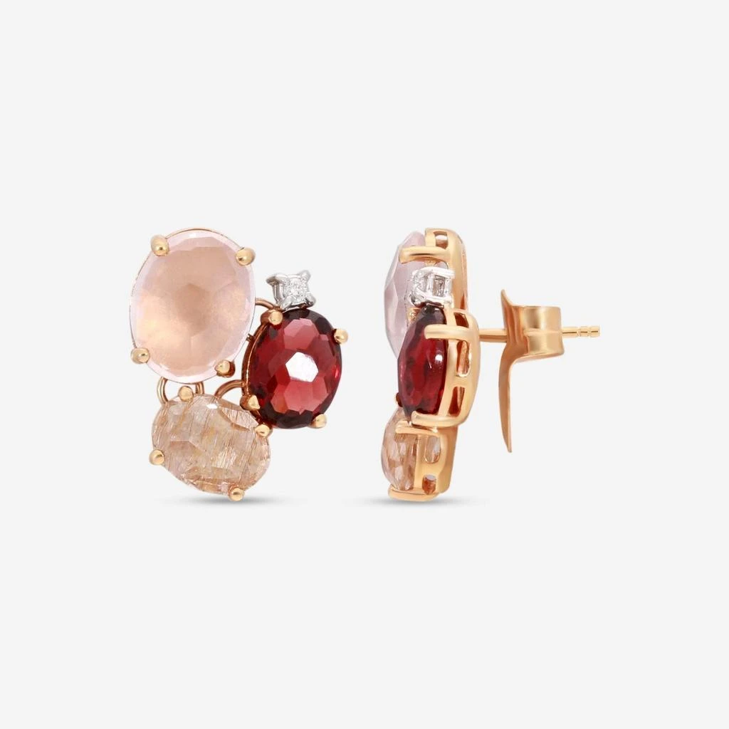 商品Nanis|Nanis Ipanema 18K Rose Gold Multi-stone Stud Earrings OS29-515,价格¥11280,第3张图片详细描述