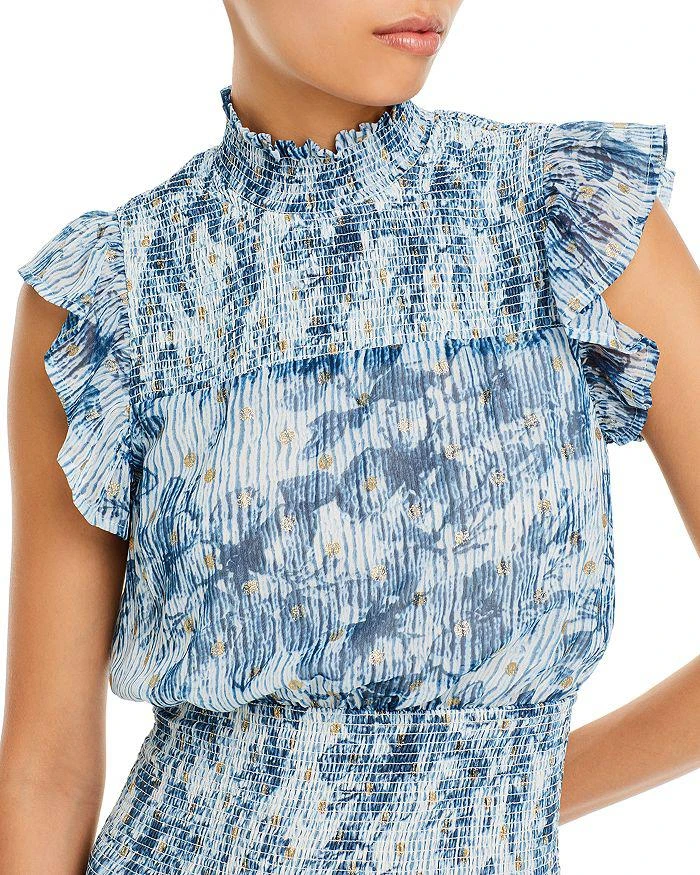 商品AQUA|Floral Print Smocked Midi Dress - 100% Exclusive,价格¥214,第2张图片详细描述