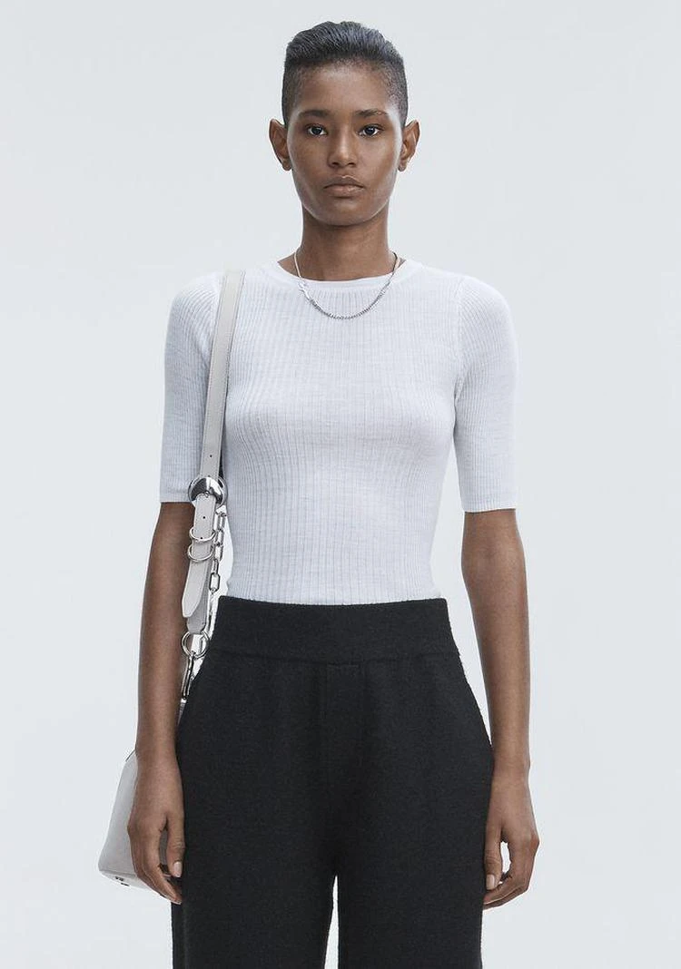 商品Alexander Wang|RIB SHORT SLEEVE TEE,价格¥829,第3张图片详细描述