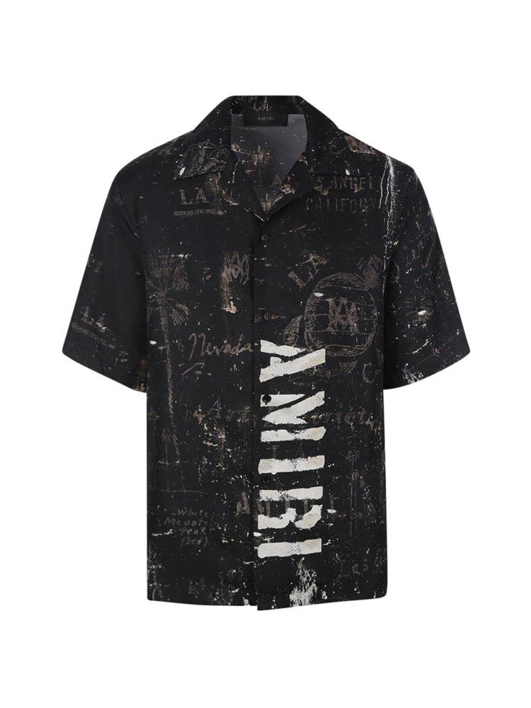 商品AMIRI|Amiri Logo-Printed Short-Sleeved Shirt,价格¥4143,第1张图片