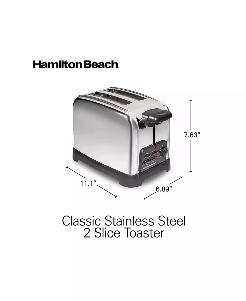 商品Hamilton Beach|Classic Stainless Steel 2 Slice Toaster - 22782,价格¥275,第2张图片详细描述