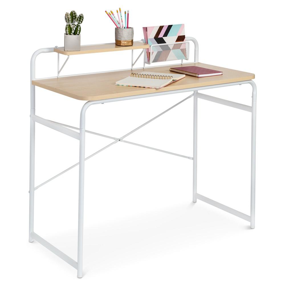 Computer Desk with Shelf & Basket商品第1张图片规格展示