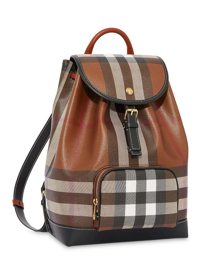 商品Burberry|Check and Leather Backpack,价格¥14581,第3张图片详细描述