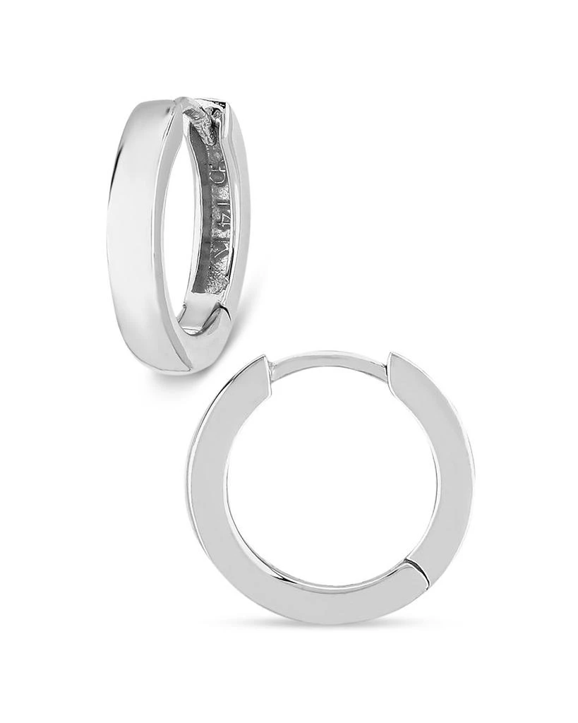 商品Bloomingdale's|Medium Huggie Hoop Earrings in 14K White Gold - Exclusive,价格¥4261,第1张图片详细描述